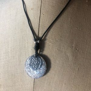 Silpada sterling silver leather necklace